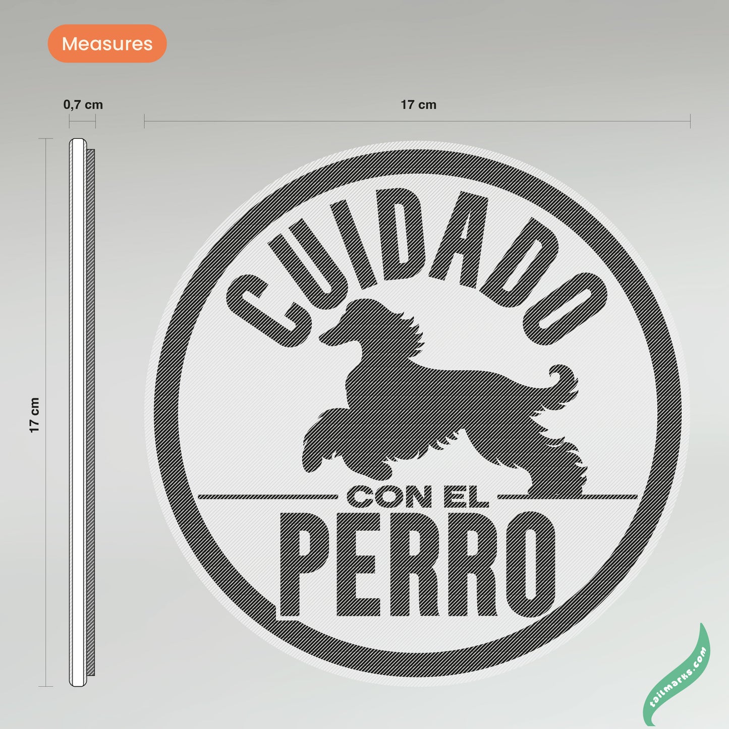 Personalised "Cuidado con el Perro" Sign in spanish — Outdoor ready