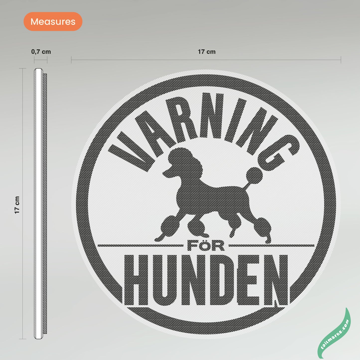 Personalised "Varning för hunden" Sign in swedish — Outdoor ready