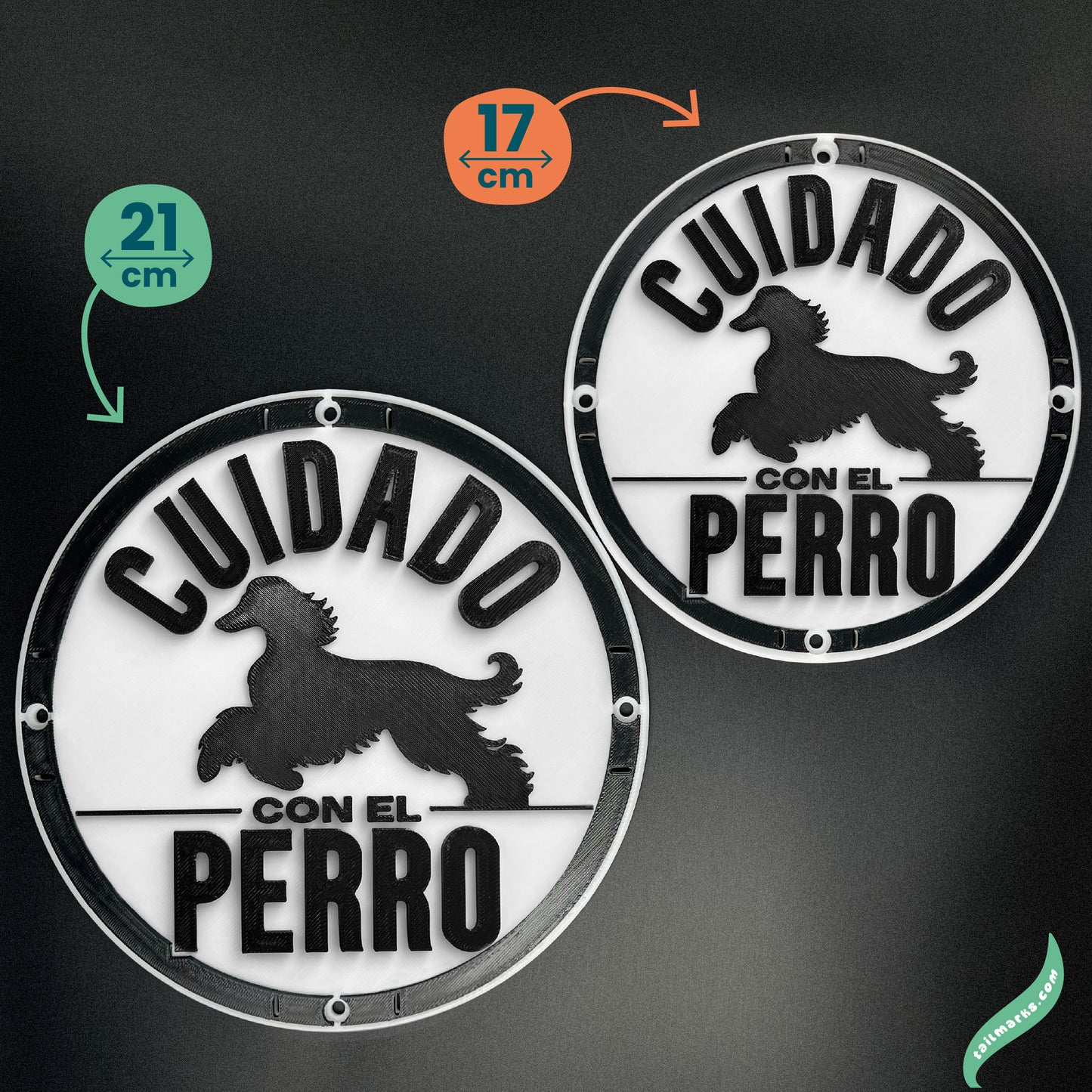 Personalised "Cuidado con el Perro" Sign in spanish — Outdoor ready