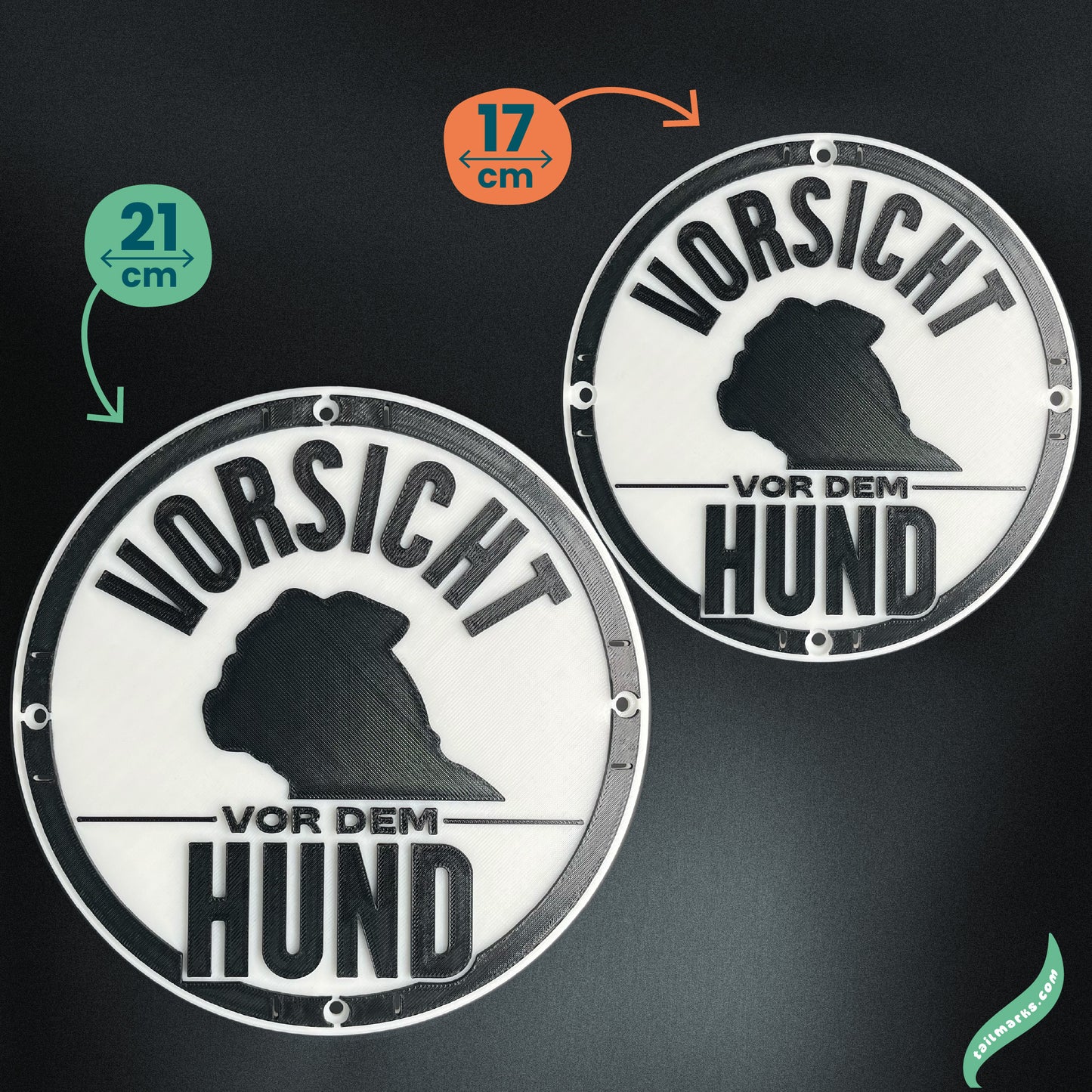Personalised "Vorsicht vor dem Hund" Sign in german — Outdoor ready