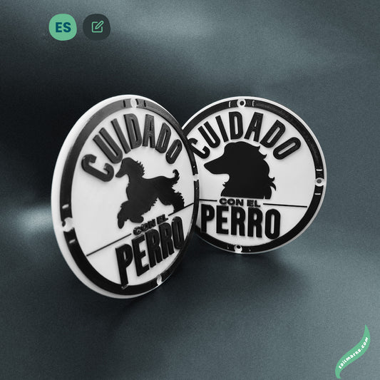 Personalised "Cuidado con el Perro" Sign in spanish — Outdoor ready