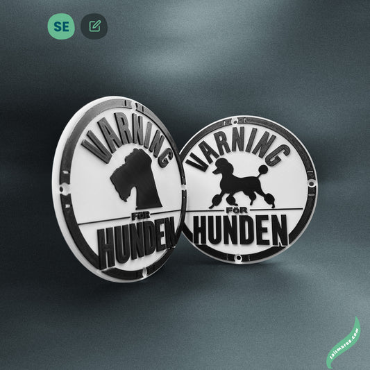 Personalised "Varning för hunden" Sign in swedish — Outdoor ready