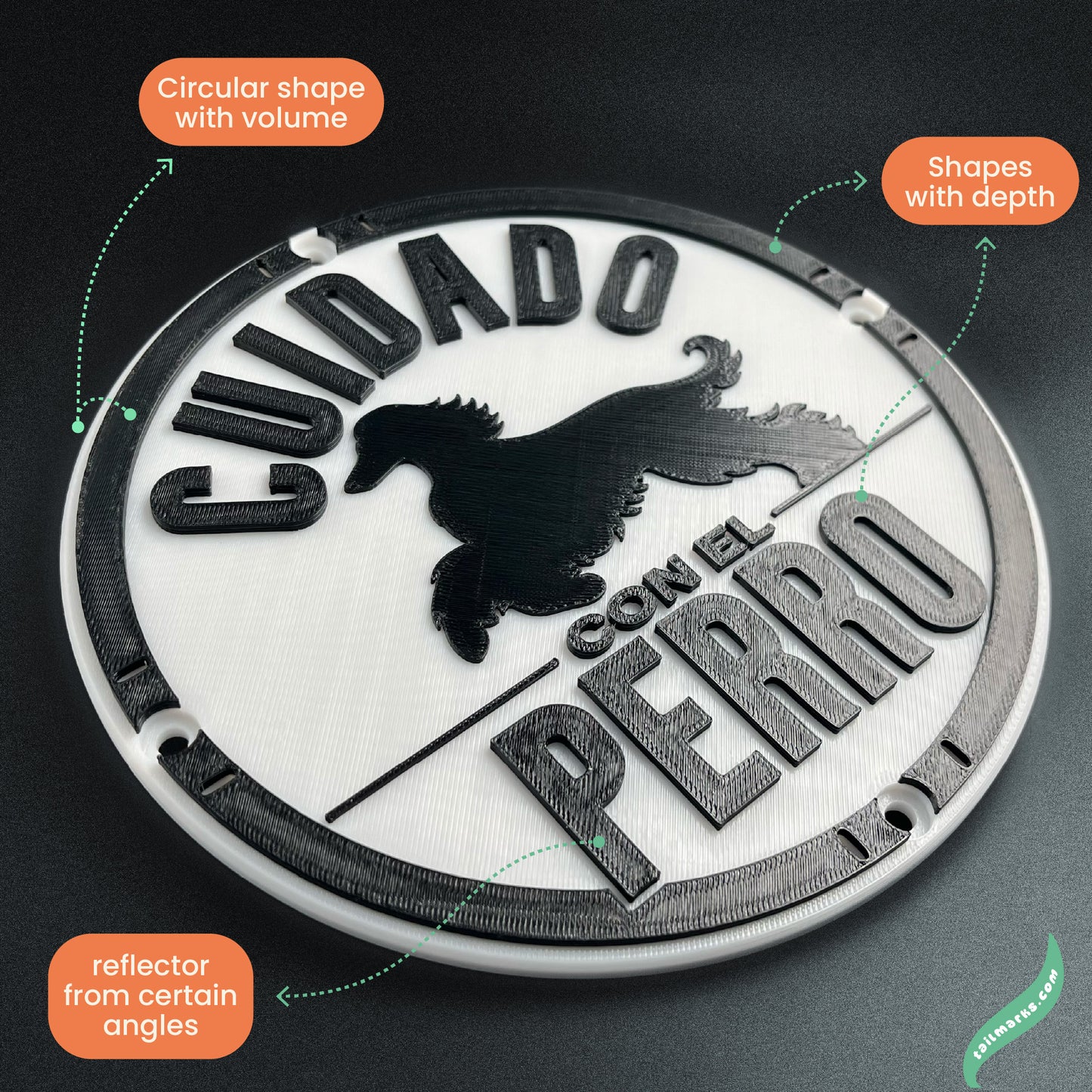 Personalised "Cuidado con el Perro" Sign in spanish — Outdoor ready