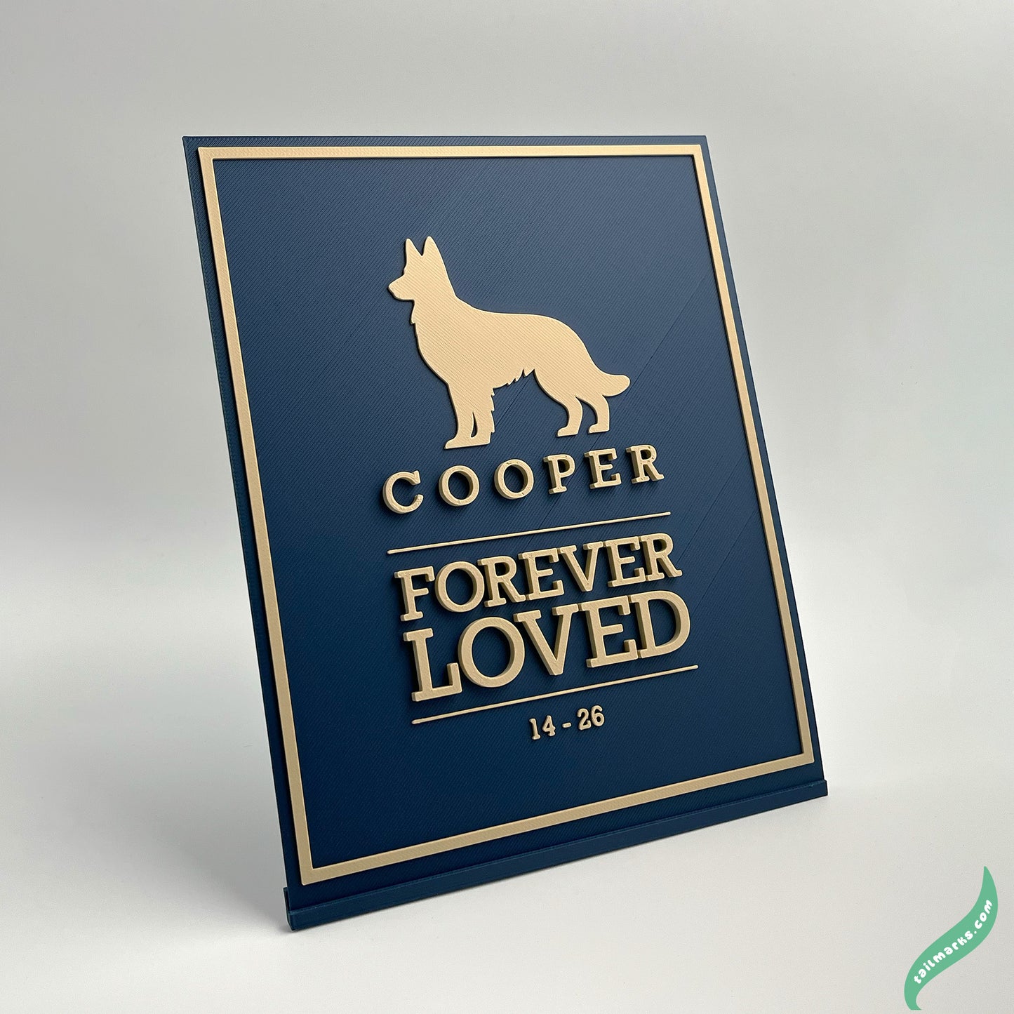 "Forever Loved" Dog Memorial Plaque
