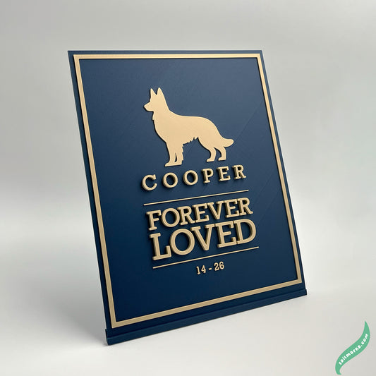 "Forever Loved" Dog Memorial Plaque