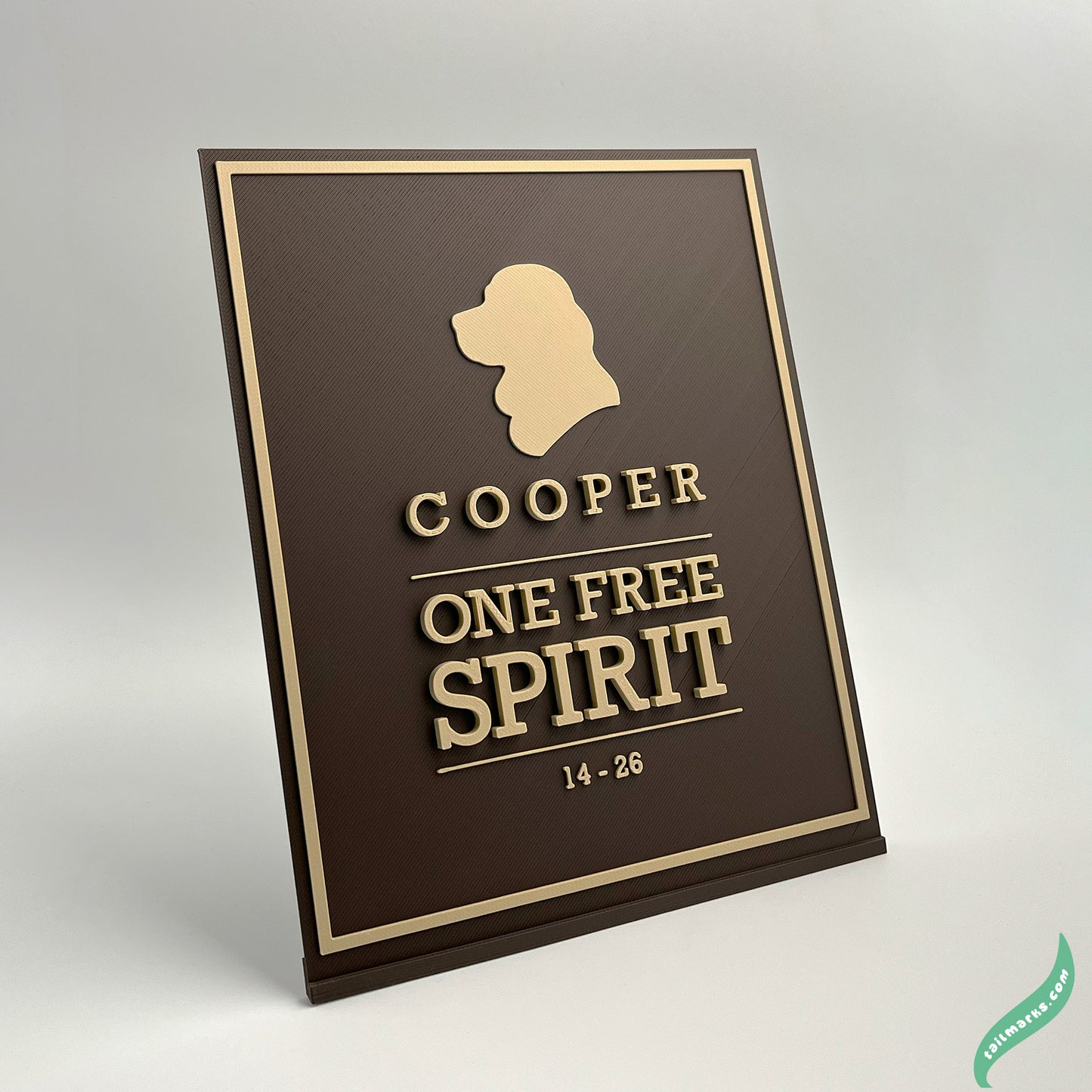 "One Free Spirit" Dog Memorial Plaque