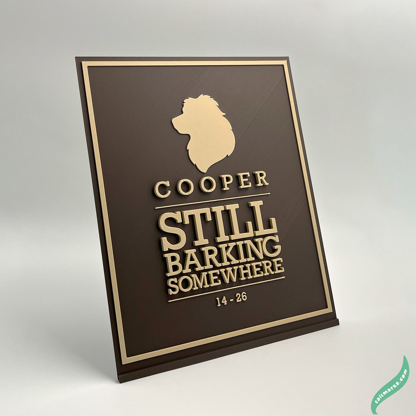 "Still Barking Somewhere" Dog Memorial Plaque