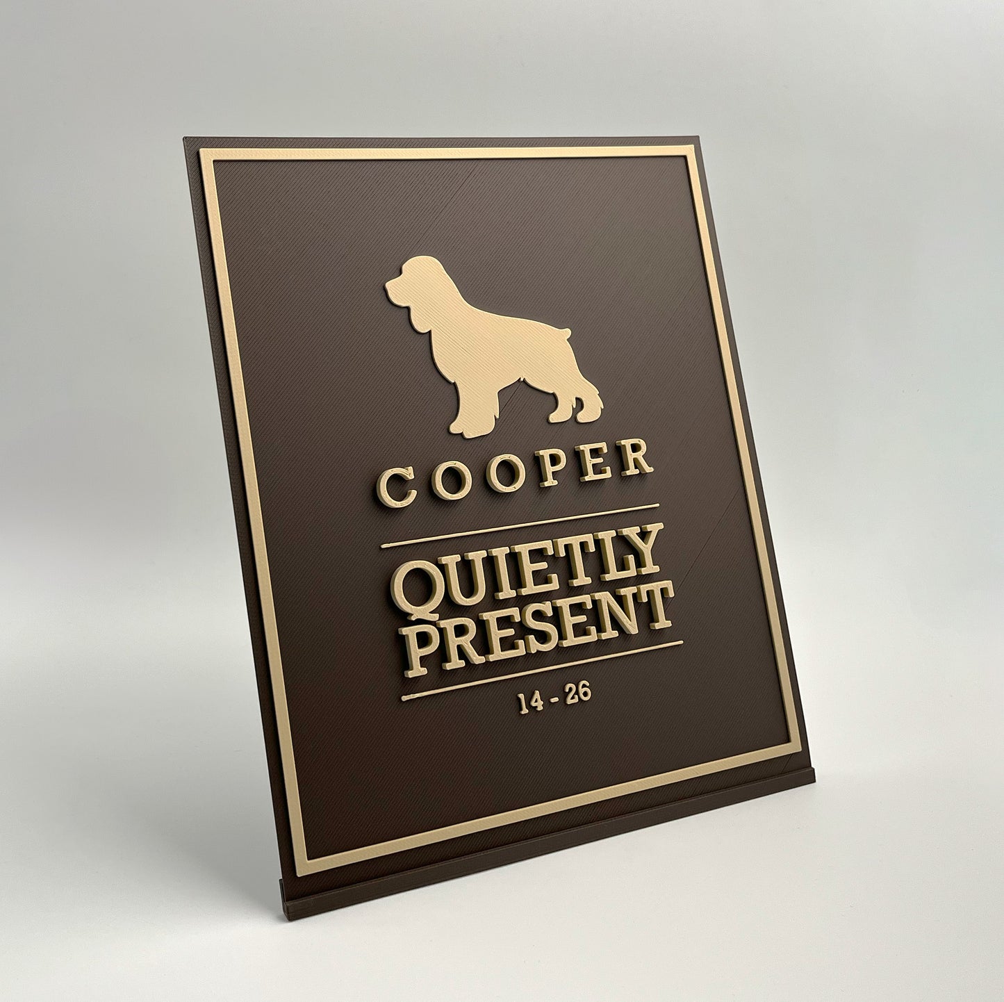 "Quietly Present" Dog Memorial Plaque