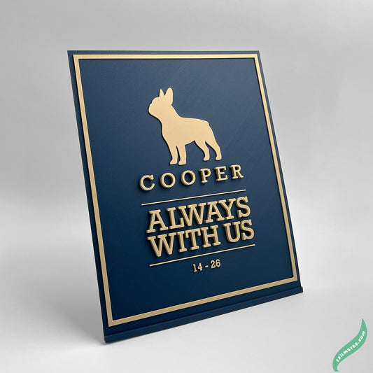"Always With Us" Dog Memorial Plaque