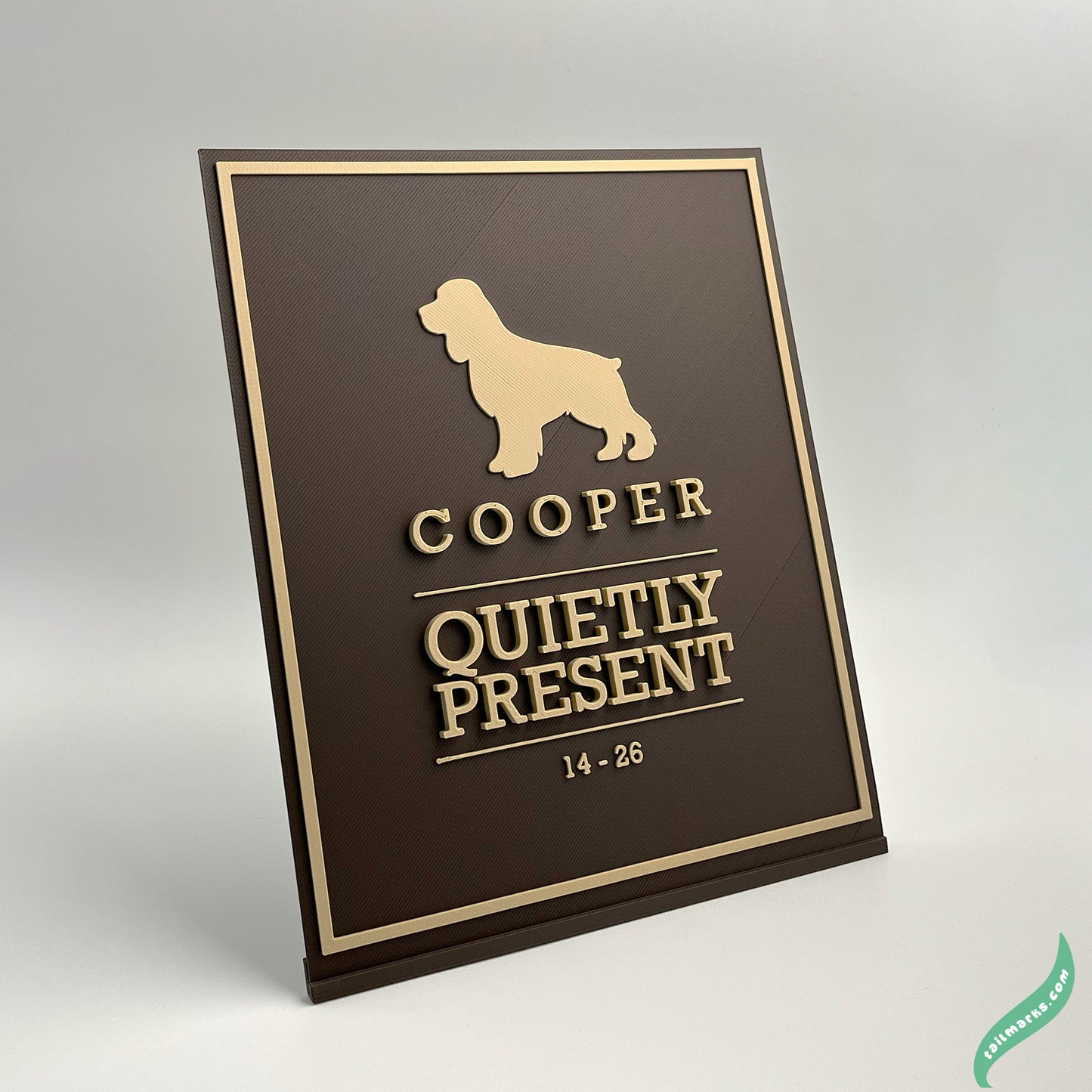 "Quietly Present" Dog Memorial Plaque